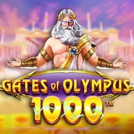 Gates of Olympus 1000 online game logo by Pragmatic Play on loyal-casino.net